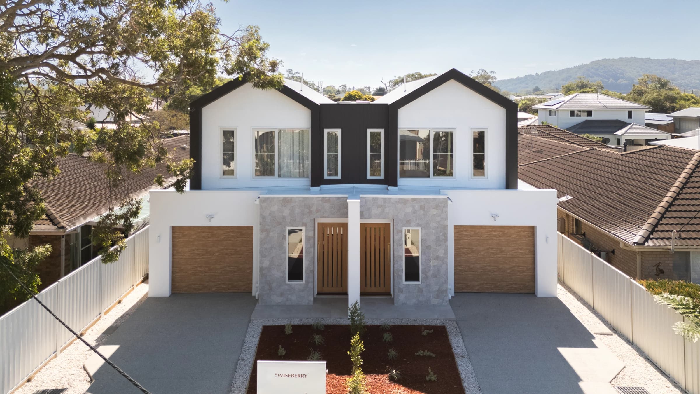 A completed Morris Homes duplex at Umina Beach