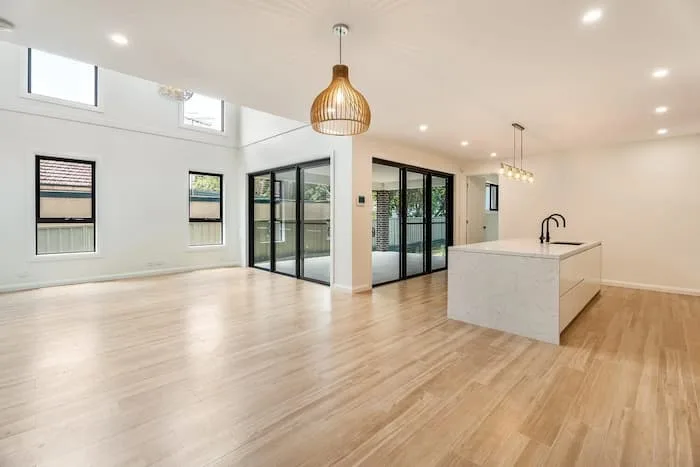 Empty, bright modern room