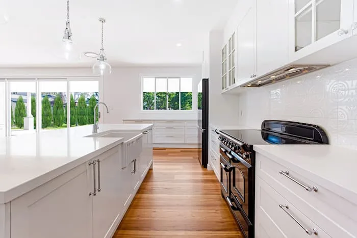 Farmhouse style white kitchen