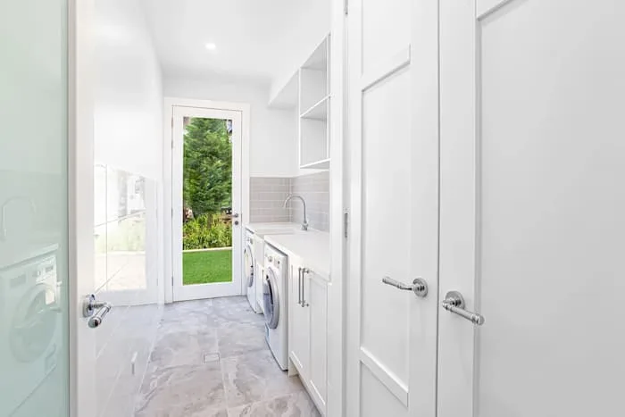 Laundry room garden door