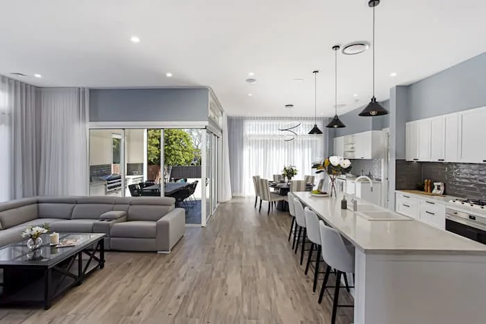 Open plan living kitchen
