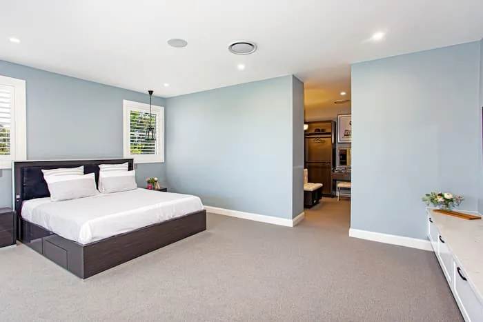 Blue master bedroom