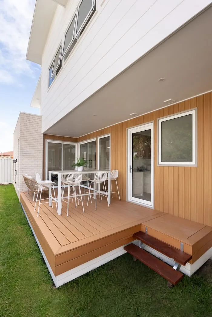 Timber deck outdoor seating